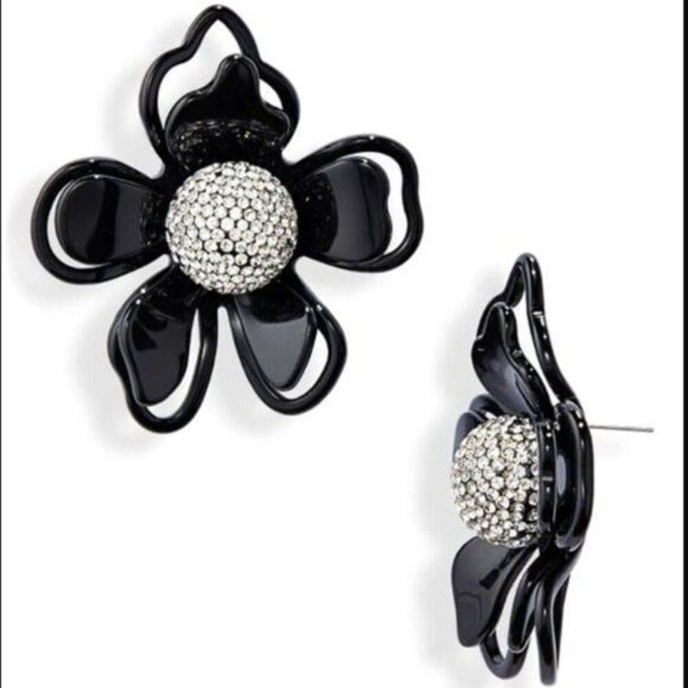 Brand New Lele Sadoughi Crystal Azalea Statement Earrings 58$